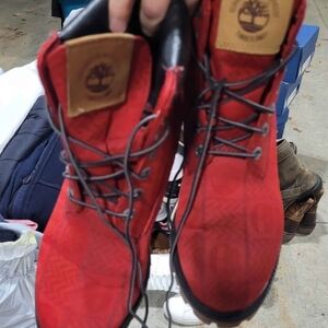 Timberland Men's Vibrant Red Boots